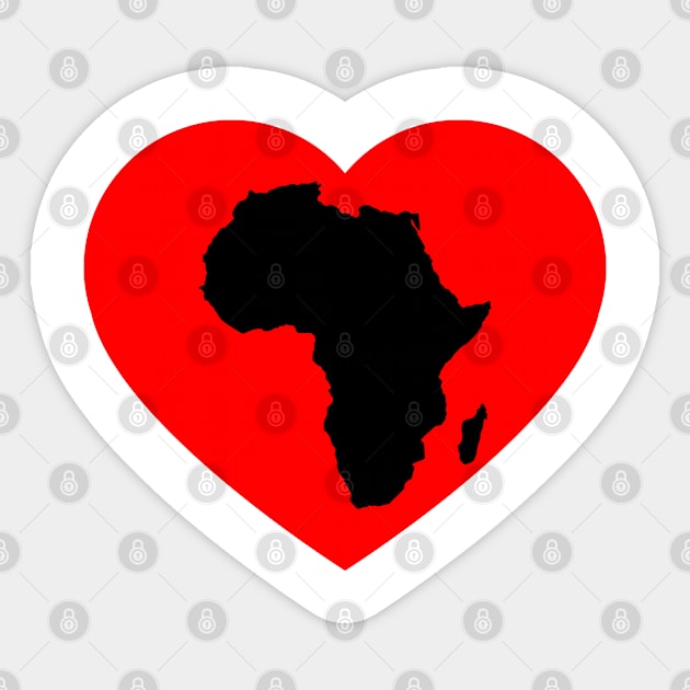 Africa Heart, African, African American Sticker by UrbanLifeApparel